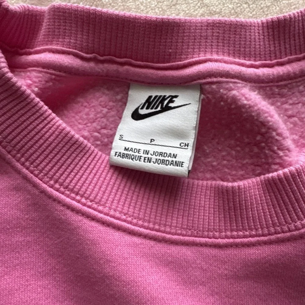 Nike Pink Crew Sweatshirt with Black Swoosh Logo